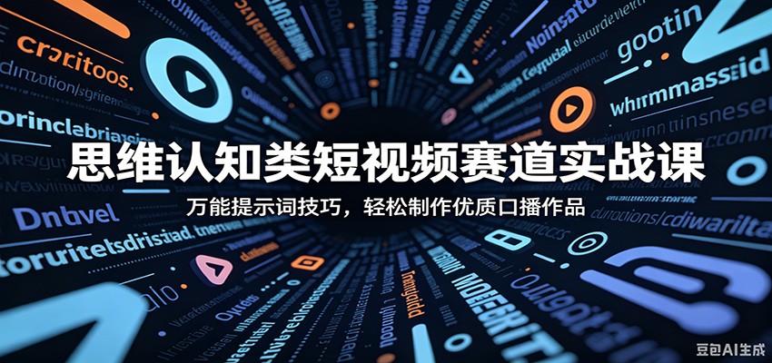 思维认知类短视频赛道实战课：万能提示词技巧，轻松制作优质口播作品-dabaowz