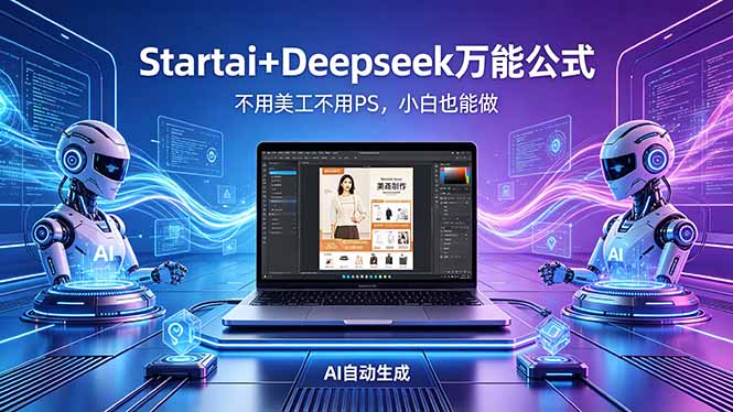 AI自动做电商详情页：Startai+Deepseek万能公式，不用美工不用PS，小白也能做-dabaowz