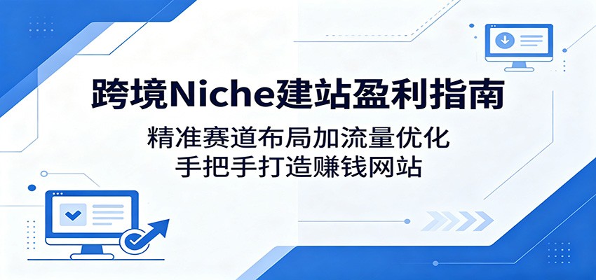 跨境Niche建站盈利指南：精准赛道布局加流量优化，手把手打造赚钱网站-dabaowz