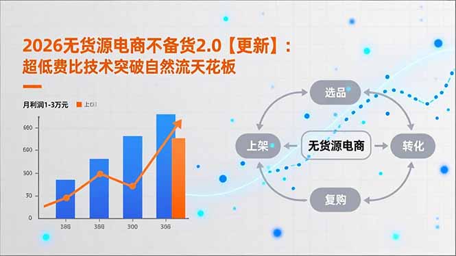 2026无货源电商不备货2.0【更新-5月】：超低费比技术突破自然流天花板，单店月利润1-3万元-dabaowz
