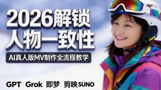 2026独创解锁人物一致性：AI真人版MV制作，不讲空话，不拼概念，全流程实操-dabaowz