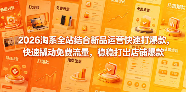 2026淘系全站结合新品运营快速打爆款，快速撬动免费流量，稳稳打出店铺爆款(更新5月12日)-dabaowz