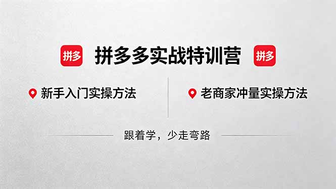 拼多多实战特训营(更新5月15-dabaowz