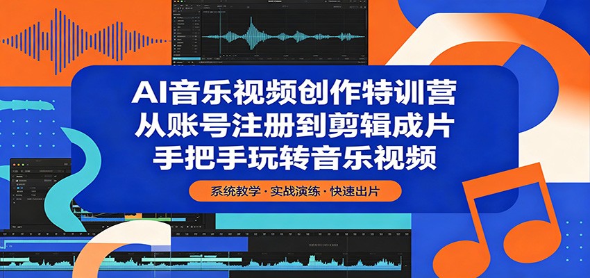 AI音乐视频创作特训营：从账号注册到剪辑成片，手把手玩转音乐视频-dabaowz