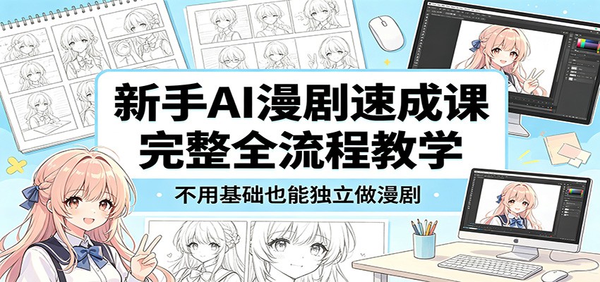 新手AI漫剧速成课：完整全流程教学，不用基础也能独立做漫剧-dabaowz