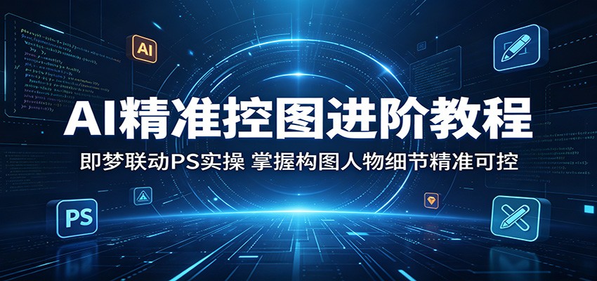 AI精准控图进阶教程：即梦联动PS实操，掌握构图人物细节精准可控-dabaowz