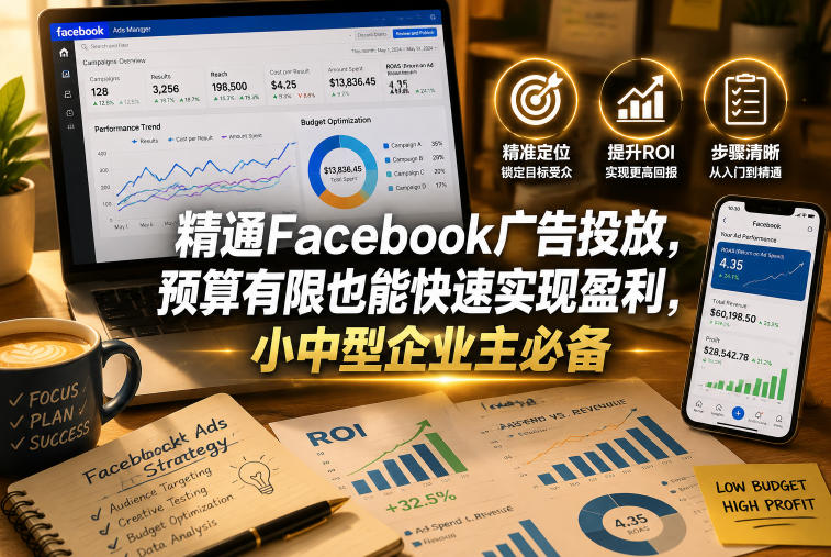 精通Facebook广告投放，预算有限也能快速实现盈利，小中型企业主必备【原创双语字幕】-dabaowz