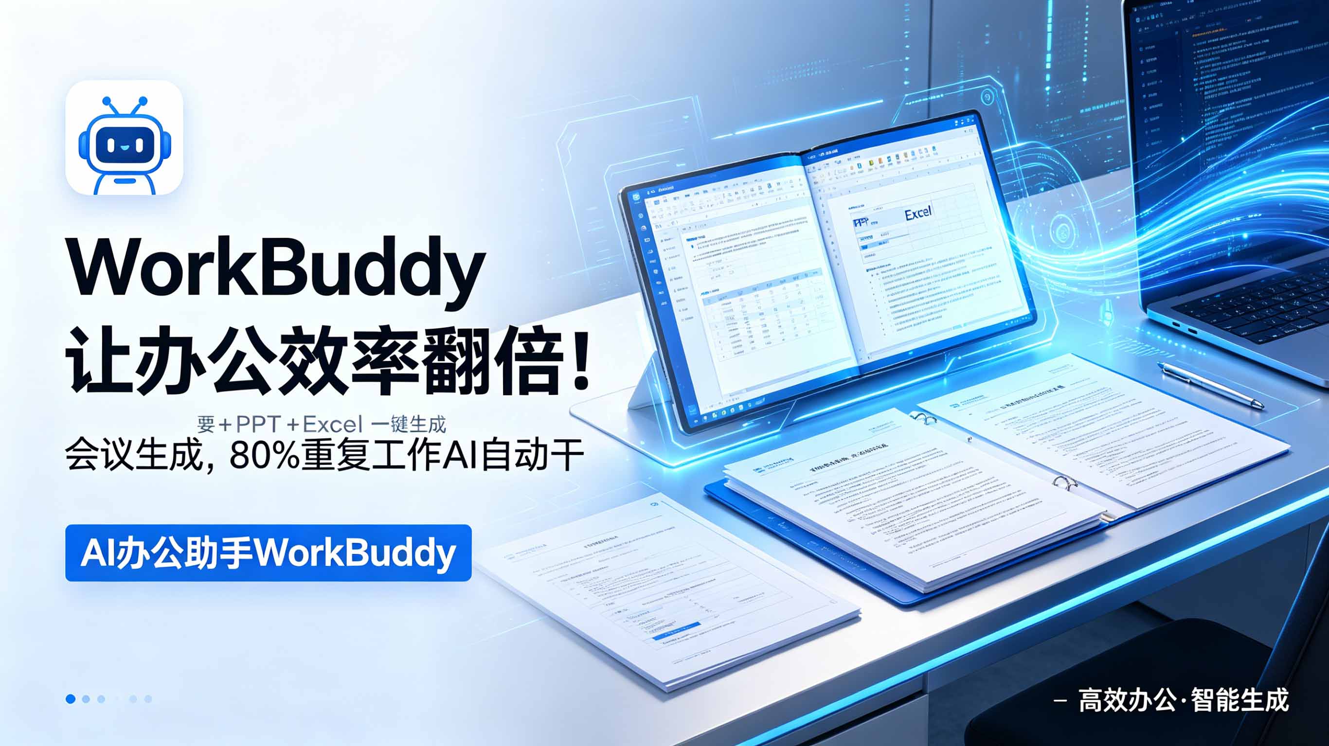 WorkBuddy让办公效率翻倍！会议纪要+PPT+Excel一键生成，80%重复工作AI自动干-dabaowz