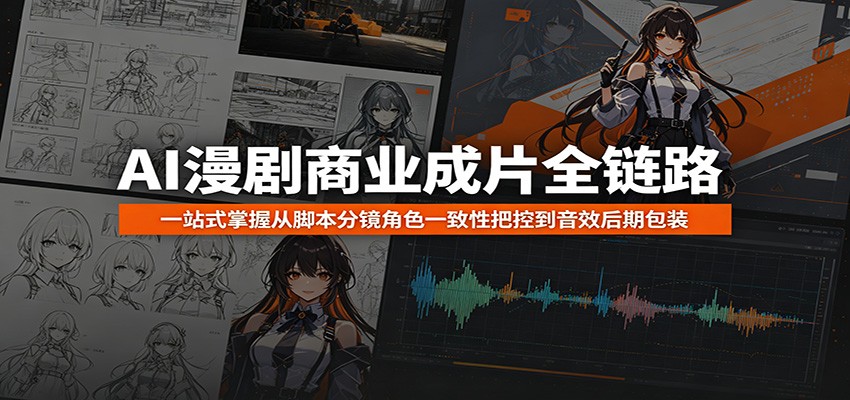 AI漫剧商业成片全链路：一站式掌握从脚本分镜角色一致性把控到音效后期包装-dabaowz
