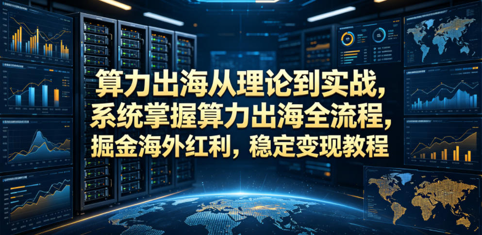 算力出海从理论到实战，系统掌握算力出海全流程，掘金海外红利，稳定变现教程-dabaowz