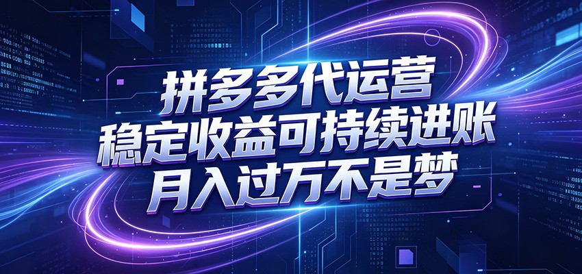 拼多多代运营，小白也能轻松月入过万，真实运营数据可查，全托管代运营-dabaowz