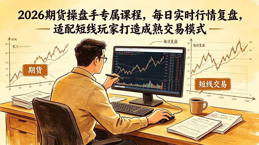 2026期货操盘手专属课程-更新6月，每日实时行情复盘，适配短线玩家打造成熟交易模式-dabaowz