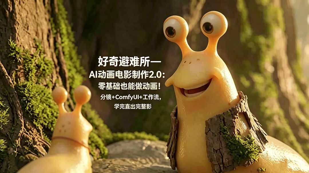 好奇避难所—AI动画电影制作2.0：零基础也能做动画！分镜+ComfyUI+工作流，学完直出完整影片-dabaowz