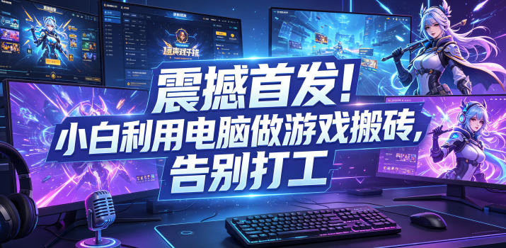 震撼首发！小白利用电脑做游戏搬砖，告别打工【揭秘】-dabaowz