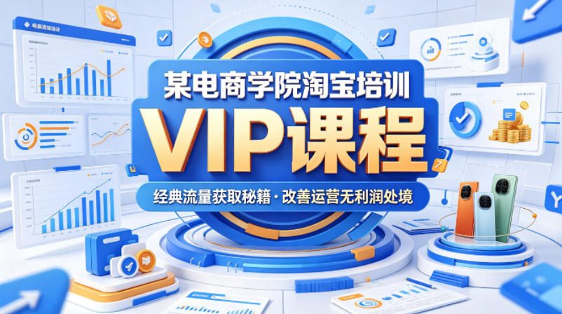 某电商学院淘宝培训VIP课程，各种经典有用的流量获取秘籍，改善运营产品没利润的处境(2026年6月)-dabaowz