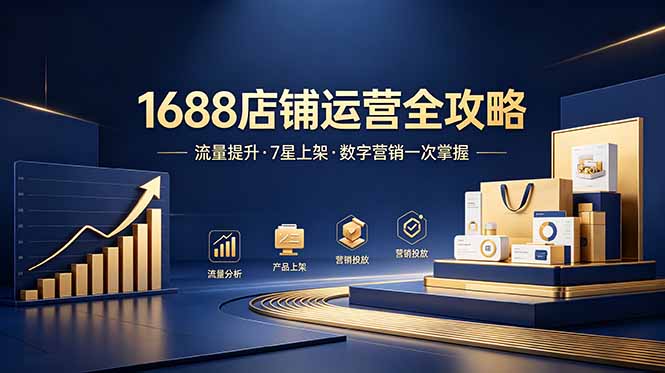 1688店铺没流量？产品上架不到7星？数字营销不会投？全套运营技能一次学(更新6月-dabaowz