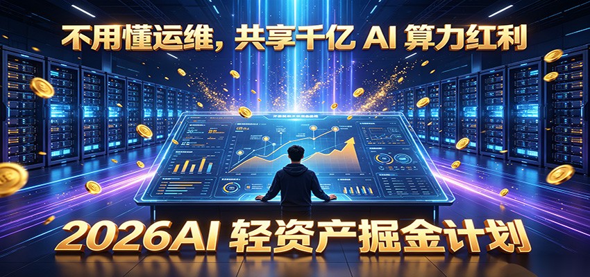 不用懂运维，共享千亿 AI 算力红利，2026AI 轻资产掘金计划-dabaowz