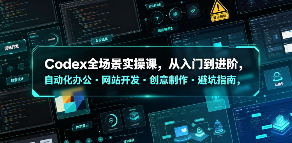 Codex全场景实操课，从入门到进阶，自动化办公・网站开发・创意制作・避坑指南，全流程教学-dabaowz