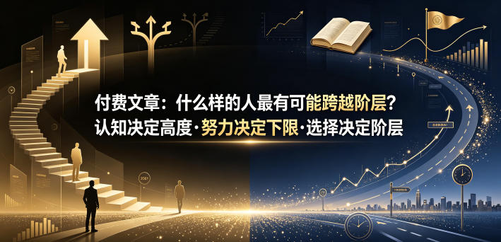 付费文章：什么样的人最有可能跨越阶层？认知决定高度·努力决定下限·选择决定阶层-dabaowz