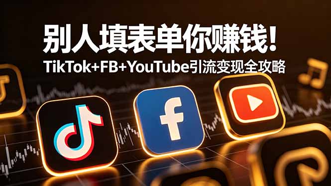 别人填表单你赚钱!TikTok+FB+YouTube 引流变现全攻略【原创双语字幕】-dabaowz