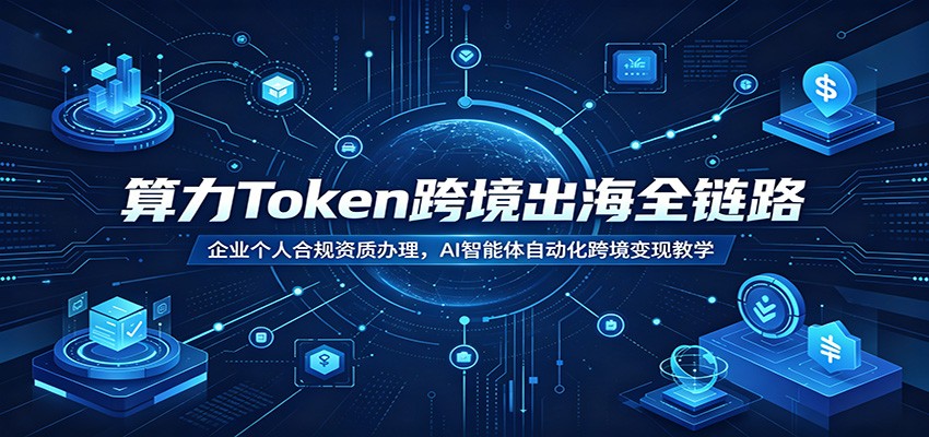 算力Token跨境出海全链路：企业个人合规资质办理，AI智能体自动化跨境变现教学-dabaowz