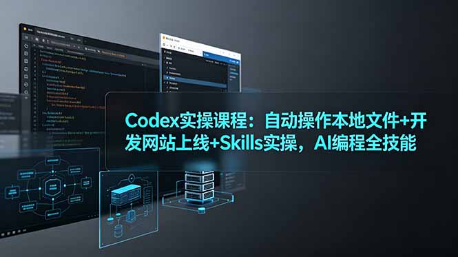 Codex实操课程：自动操作本地文件+开发网站上线+Skills实操，AI编程全技能-dabaowz