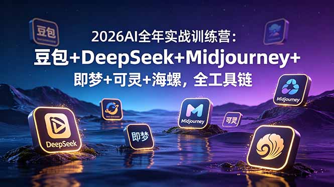 2026AI全年实战训练营：豆包+DeepSeek+Midjourney+即梦+可灵+海螺，全工具链-dabaowz