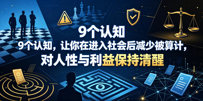 付费文章：9个认知，让你在进入社会后减少被算计，对人性与利益保持清醒-dabaowz