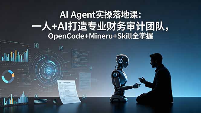 AI Agent实操落地课：一人+AI打造专业财务审计团队，OpenCode+Mineru+Skill全掌握-dabaowz