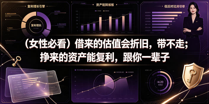 付费文章：(女性必看)借来的估值会折旧，带不走；挣来的资产能复利，跟你一辈子-dabaowz