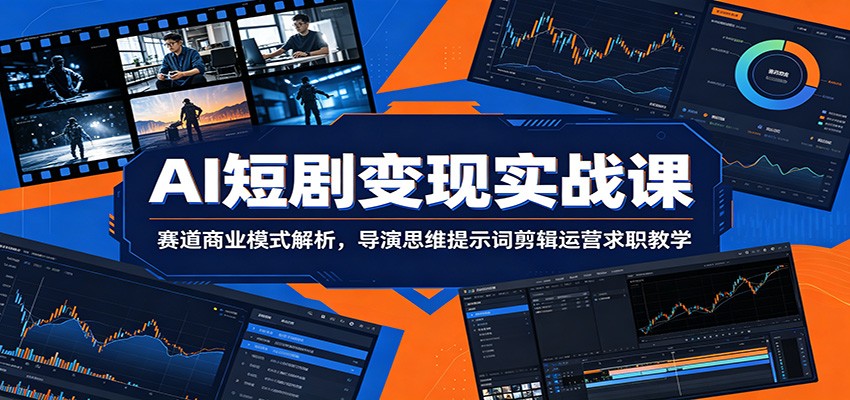 AI短剧变现实战课：赛道商业模式解析，导演思维提示词剪辑运营求职教学-dabaowz