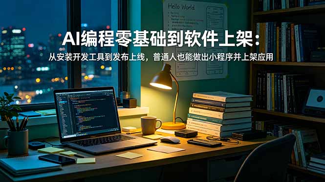 AI编程零基础到软件上架：从安装开发工具到发布上线，普通人也能做出小程序并上架应用商店-dabaowz
