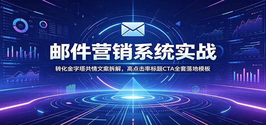 邮件营销系统实战：转化金字塔共情文案拆解，高点击率标题CTA全套落地模板-dabaowz