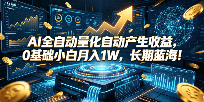 AI全自动量化自动产生收益，0基础小白月入1W，长期蓝海！【揭秘】-dabaowz