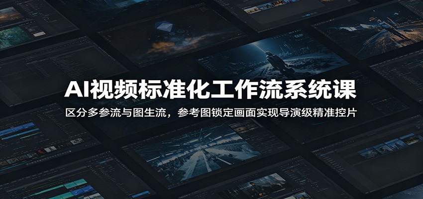 AI视频标准化工作流系统课：区分多参流与图生流，参考图锁定画面实现导演级精准控片-dabaowz