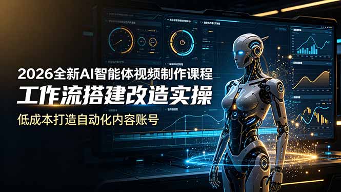 2026全新AI Codex智能体视频制作课程，工作流搭建改造实操，低成本打造自动化内容账号-dabaowz