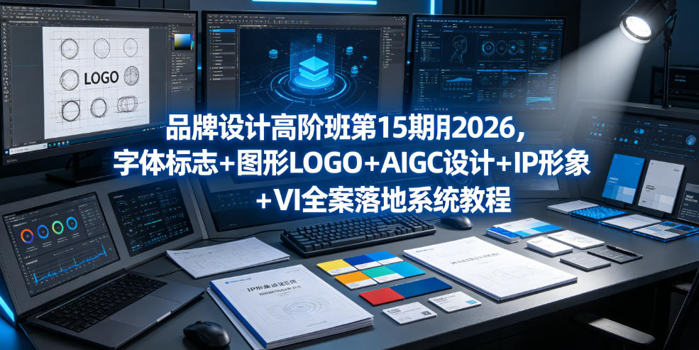 品牌设计高阶班第15期2026，字体标志＋图形LOGO＋AIGC设计＋IP形象＋VI全案落地系统教程-dabaowz