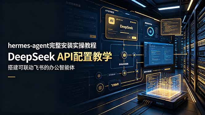 hermes-agent完整安装实操教程，DeepSeek API配置教学，搭建可联动飞书的办公智能体-dabaowz