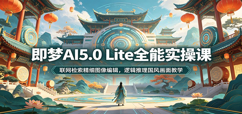 即梦AI5.0 Lite全能实操课：联网检索精细图像编辑，逻辑推理国风画面教学-dabaowz