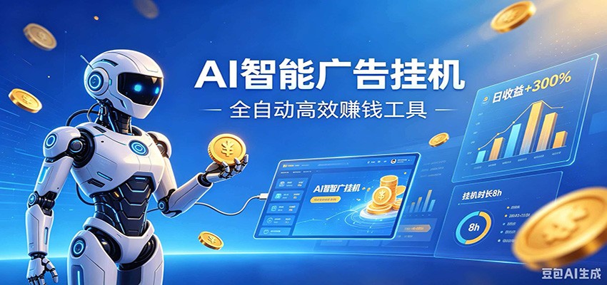 AI智能广告挂机，小白轻松上手，在家自动赚收益-dabaowz