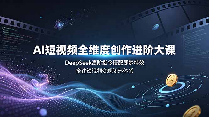 AI短视频全维度创作进阶大课，DeepSeek高阶指令搭配即梦特效，搭建短视频变现闭环体系-dabaowz
