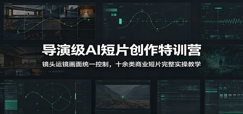 导演级AI短片创作特训营：镜头运镜画面统一控制，十余类商业短片完整实操教学(更新)-dabaowz