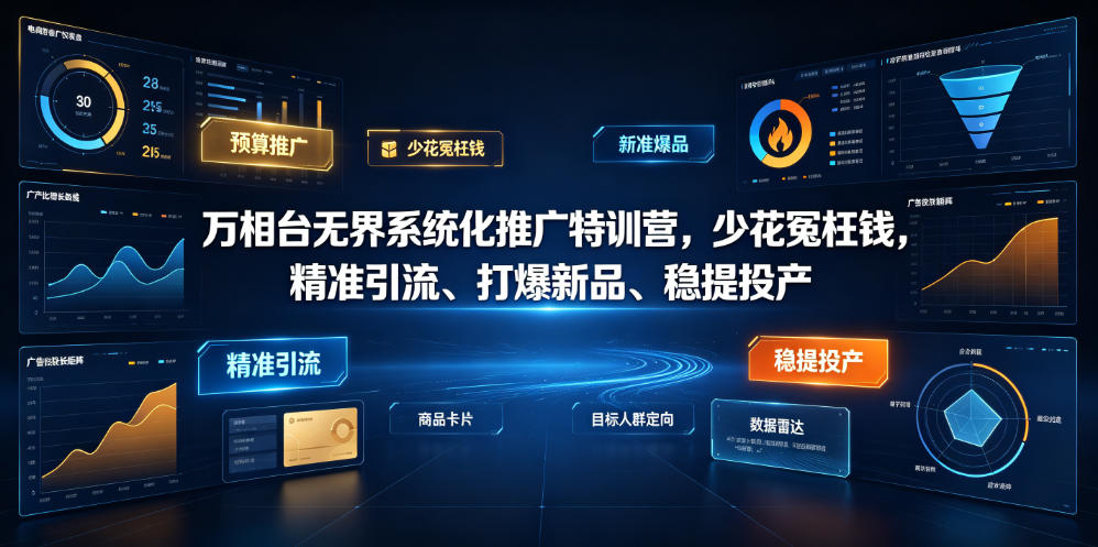 万相台无界系统化推广特训营VI0.0，少花冤枉钱，精准引流、打爆新品、稳提投产(全程录音+字幕)-dabaowz