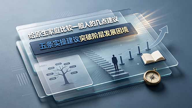 付费文章：给原生家庭比较一般人的几点建议，五条实操建议突破阶层发展困境-dabaowz
