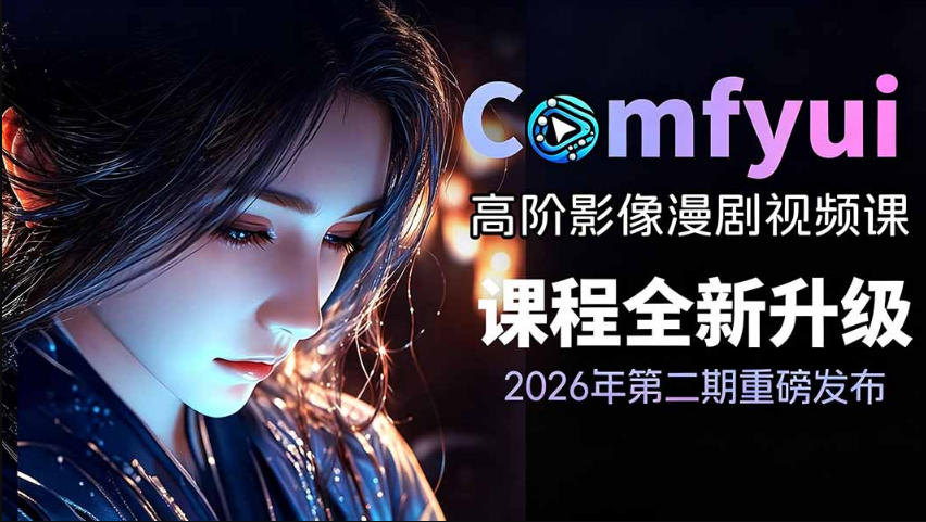 2026新版ComfyUI漫剧动画全流程实战课，0基础入门到进阶全流程动态漫，轻松实现流量变现-dabaowz