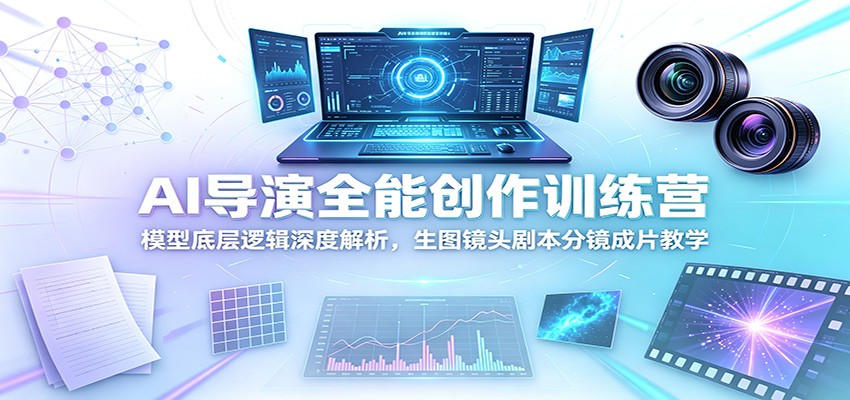 AI导演全能创作训练营：模型底层逻辑深度解析，生图镜头剧本分镜成片教学-dabaowz
