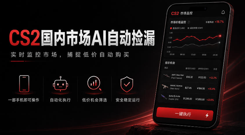 游戏市场AI自动监控，实时检测差价捡漏，简单轻松，日入300+【揭秘】-dabaowz