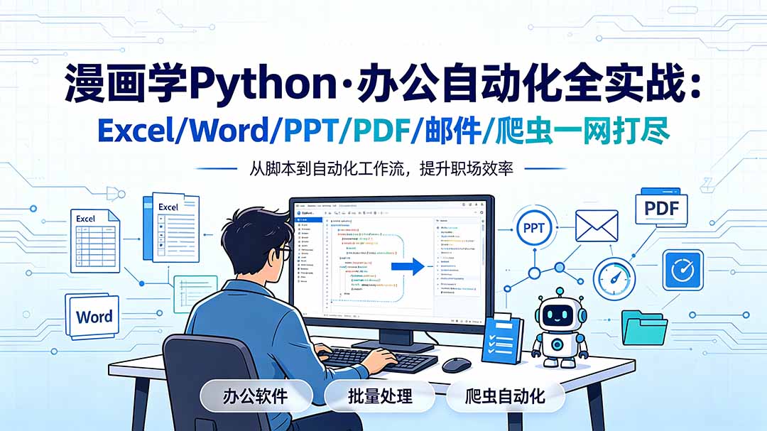 漫画学Python·办公自动化全实战：Excel/Word/PPT/PDF/邮件/爬虫一网打尽-dabaowz
