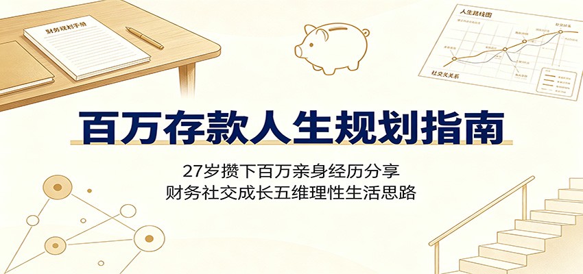 百万存款人生规划指南：27岁攒下百万亲身经历分享，财务社交成长五维理性生活思路-dabaowz