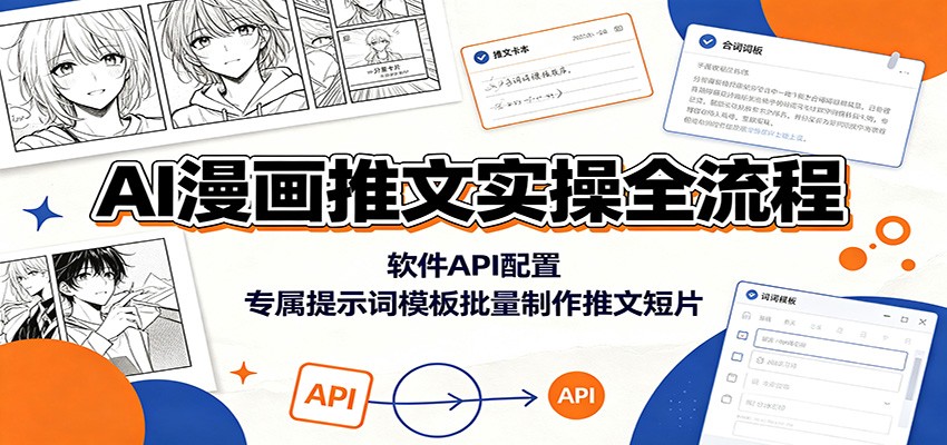 AI漫画推文实操全流程：软件API配置，专属提示词模板批量制作推文短片-dabaowz